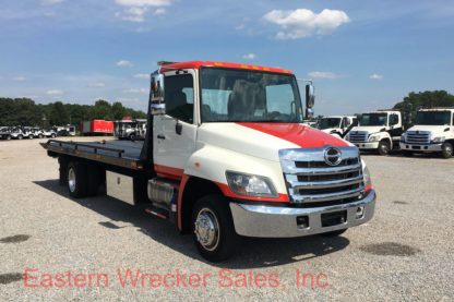 2014 Hino 258 With a Jerr Dan Tow Truck For Sale - Steel Car Carrier Flatbed. Towing and Recovery.