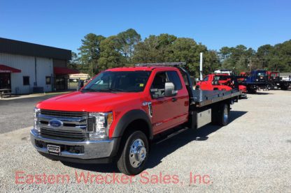 2017 Ford F550 Extended Cab Tow Truck For Sale - Jerr Dan Flatbed Car Carrier.