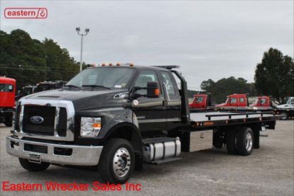2018 Ford F650 Ext Cab, Air Brakes, Air Ride, 22ft Jerr-Dan SRR6T-WLP Steel Carrier, Stock #F4536