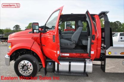 2019 Ford F650 Extended Cab, 6.7L PowerStroke Turbodiesel, TorqShift automatic, air brake, air ride, with 22ft Jerr-Dan NGAF6T-WLP Wide Aluminum Carrier, Stock Number F5567