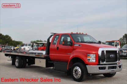 2019 Ford F650 Extended Cab, 6.7L PowerStroke Turbodiesel, TorqShift automatic, air brake, air ride, with 22ft Jerr-Dan NGAF6T-WLP Wide Aluminum Carrier, Stock Number F5567