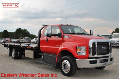 2019 Ford F650 Ext Cab 6.7L Powerstroke 300hp Air Brake Air Ride 22ft Jerr-Dan Steel Carrier, Stock Number F2014