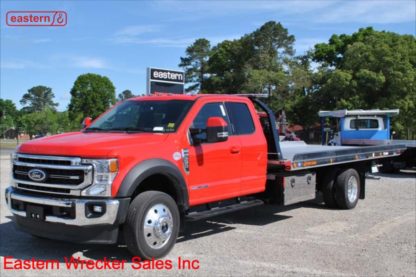 2020 Ford F550 Extended Cab, Lariat, 4x4, Powerstroke Turbodiesel, Automatic, 20ft Jerr-Dan NGAF6T-WLP Wide Low Profile Aluminum Carrier, IRL Wheel Lift, Stock Number F2136