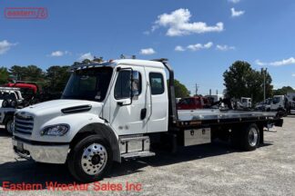2025 Freightliner M2 Extended Cab, 6.7L Cummins - 300hhp, Automatic, Air Brakes, Air Ride, 22ft Jerr-Dan SSRRD6T-WLP Dual Angle Shark Carrier, Stock Number F5946